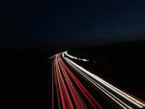 timelapse photo of vehicles
